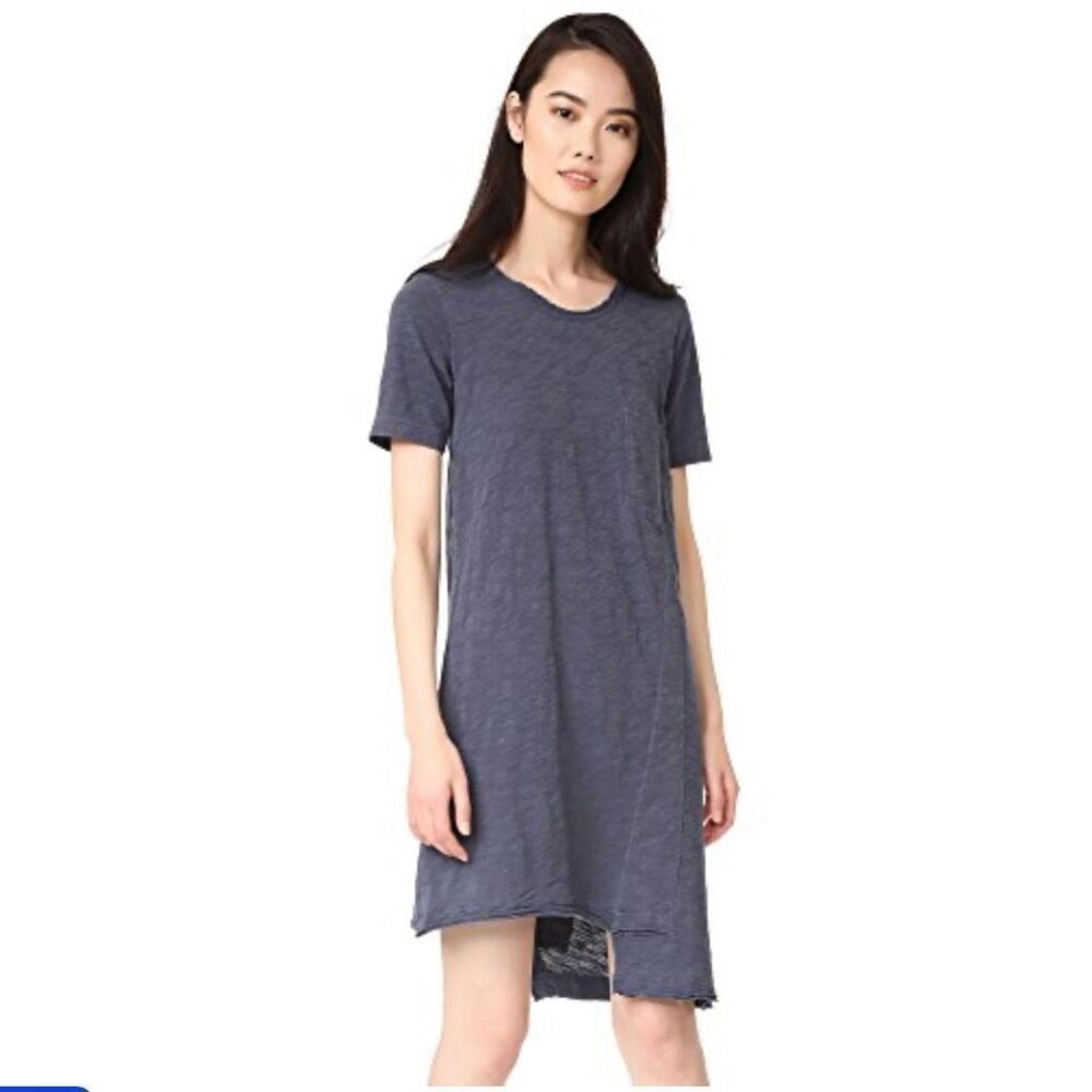 Wilt (MSRP $160) Shifted Pocket Tee Tunic in Blue Small (w1)